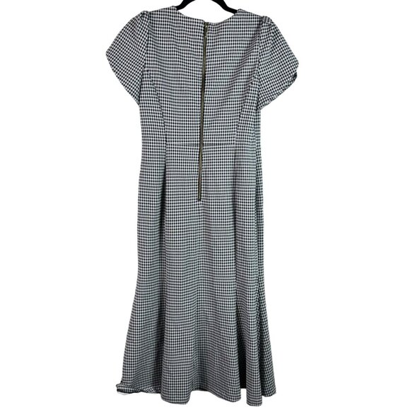 Calvin Klein Womens Houndstooth Mermaid Pencil Midi Dress Size 8 - Picture 4 of 12